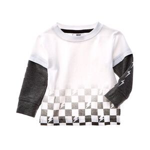 Mish Mish Boys  Electric Bolts 2Fer Top, White